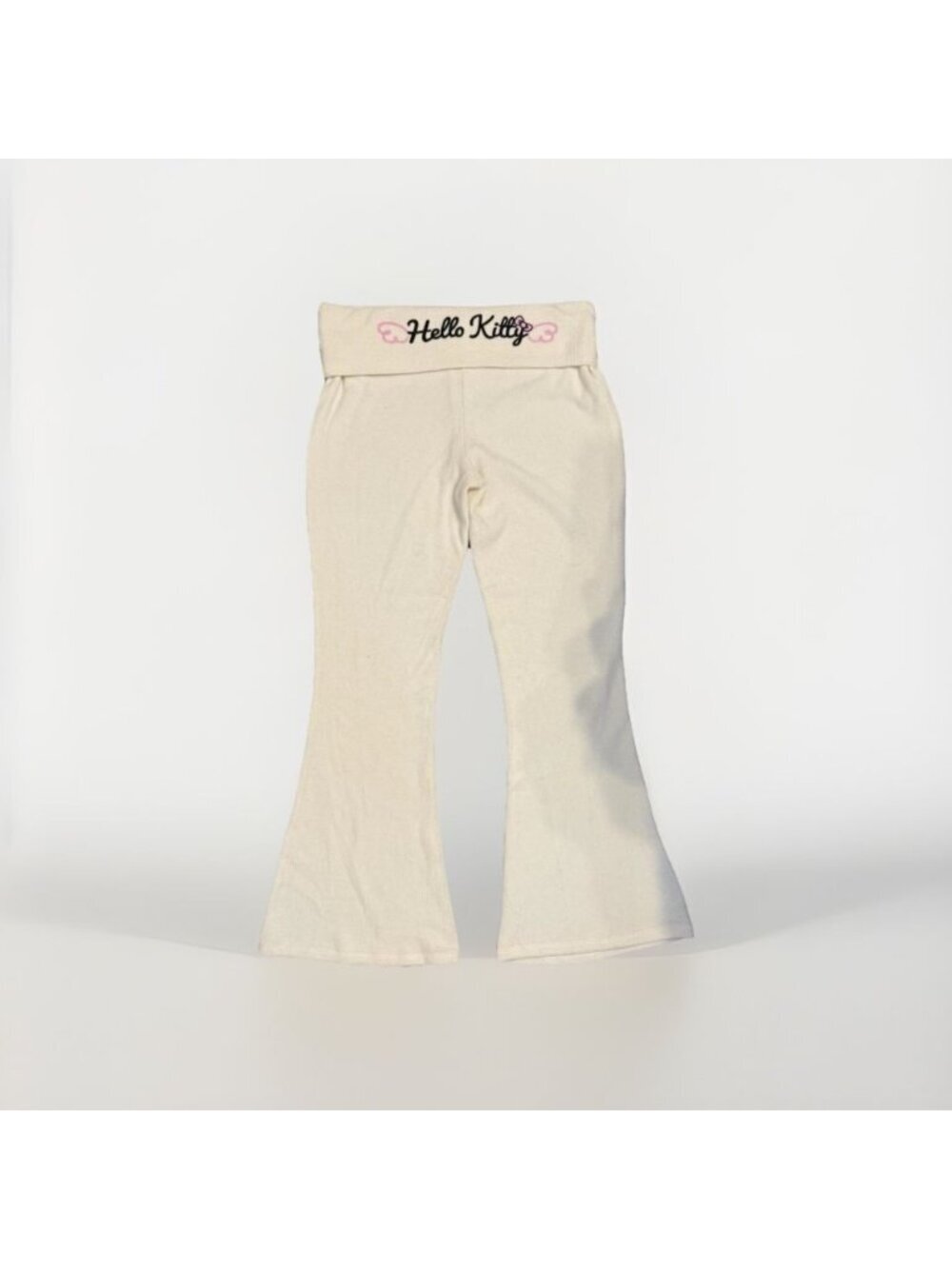 Hello Kitty Foldover Waffle Flare Pants, Size XL